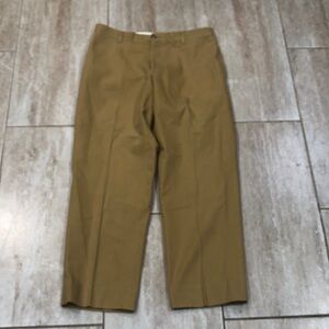 Charleston Khakis Pleated Chino Pants Sz 32 Regular